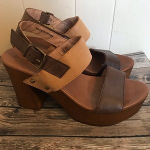 Musse and Cloud Leiza wood platform shoes